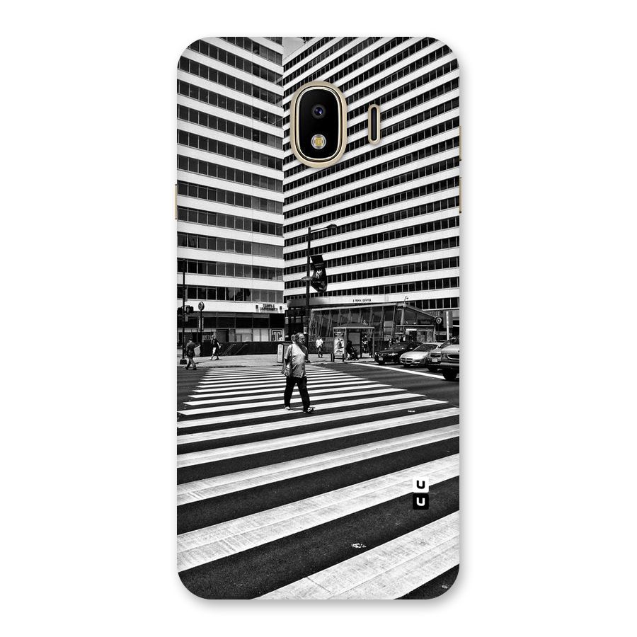 Black White Perspective Back Case for Galaxy J4