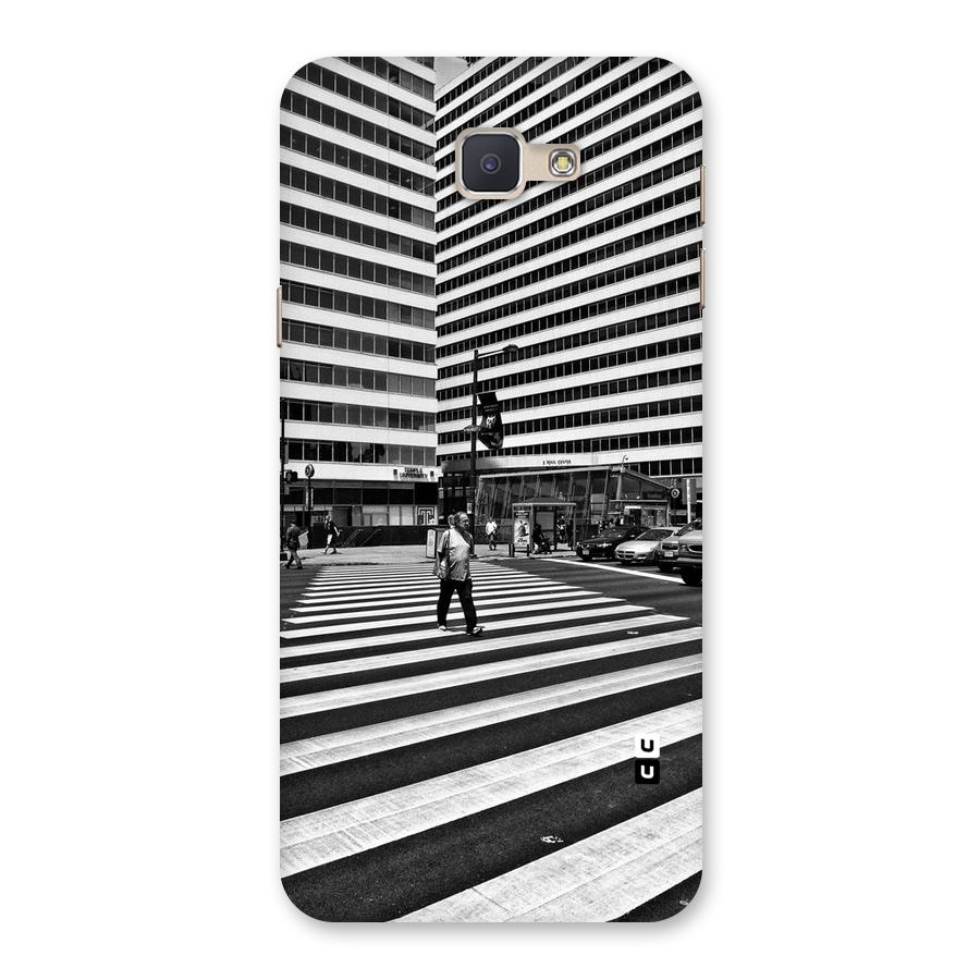 Black White Perspective Back Case for Galaxy J5 Prime