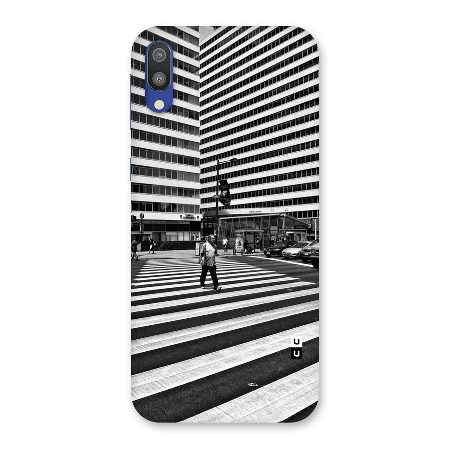 Black White Perspective Back Case for Galaxy M10