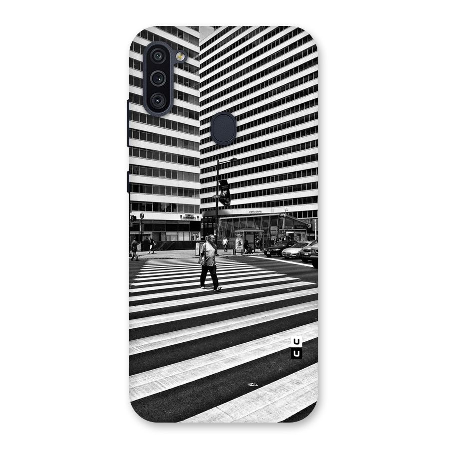 Black White Perspective Back Case for Galaxy M11