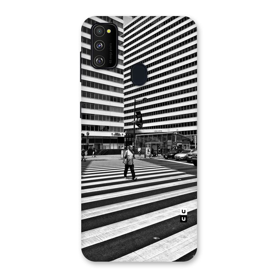Black White Perspective Back Case for Galaxy M30s