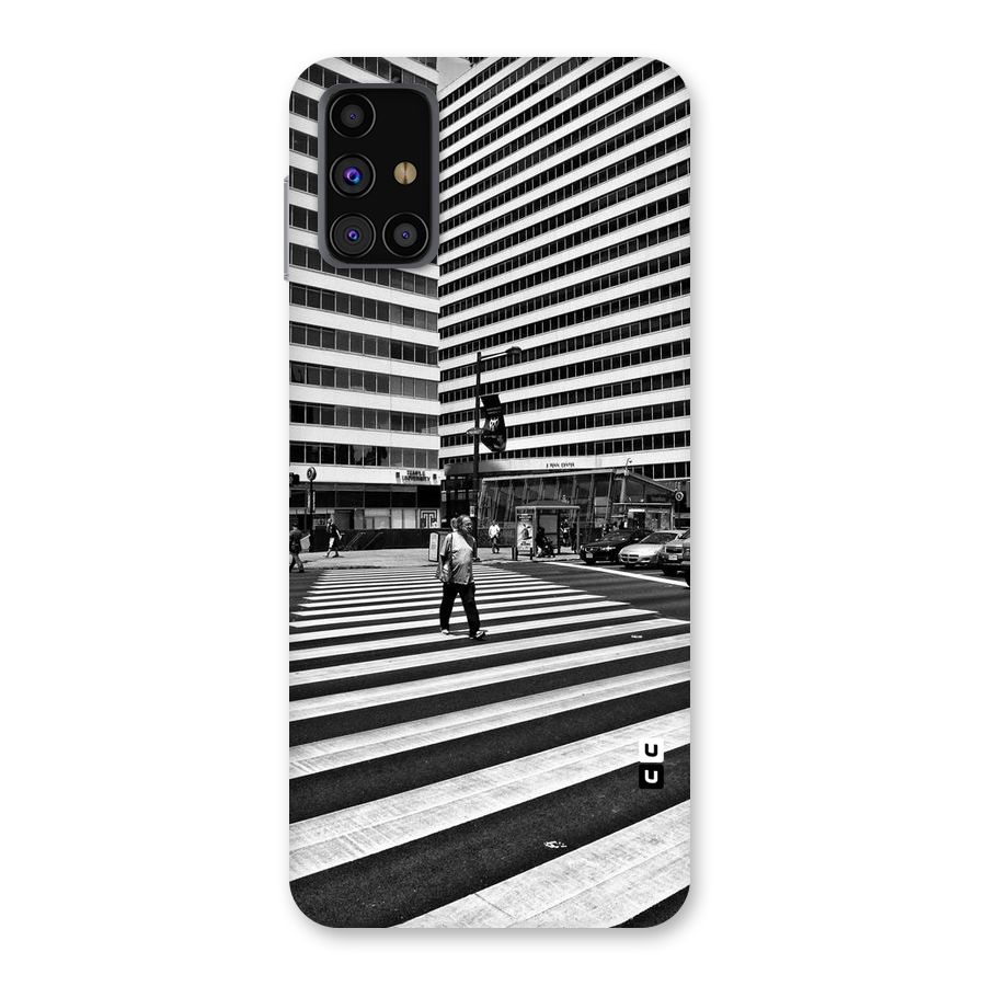 Black White Perspective Back Case for Galaxy M31s