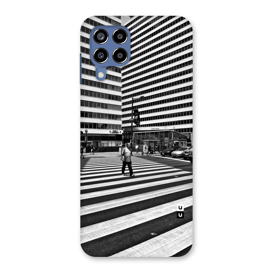 Black White Perspective Back Case for Galaxy M53 5G