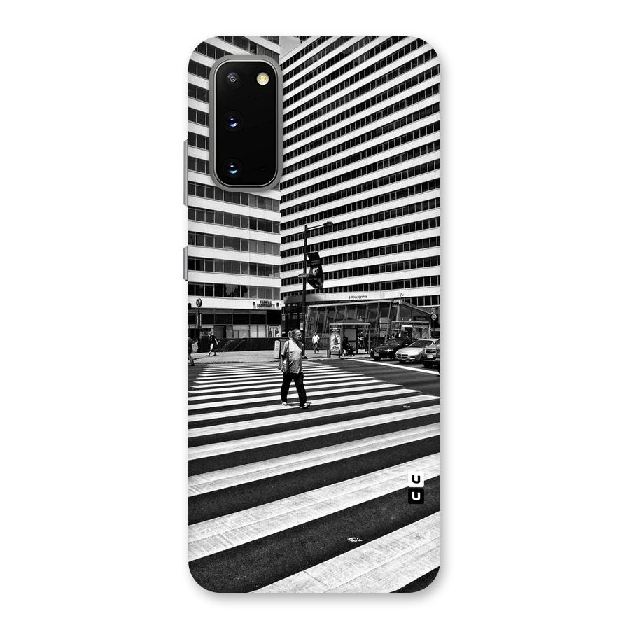 Black White Perspective Back Case for Galaxy S20