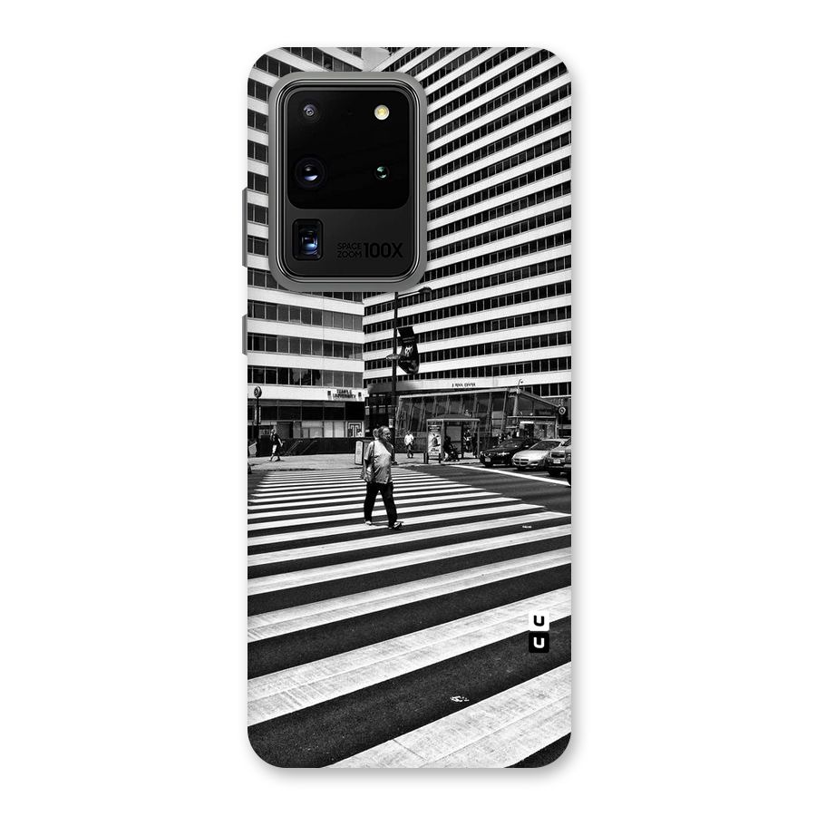 Black White Perspective Back Case for Galaxy S20 Ultra
