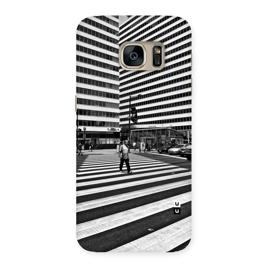 Black White Perspective Back Case for Galaxy S7