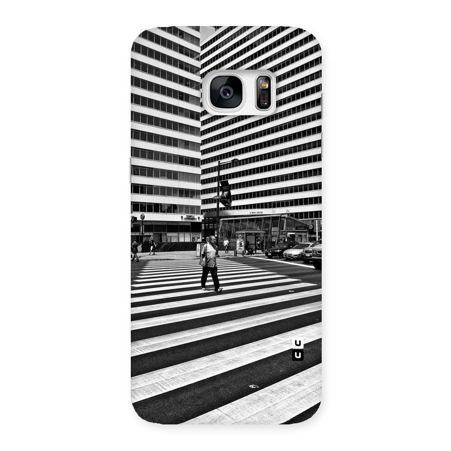 Black White Perspective Back Case for Galaxy S7 Edge