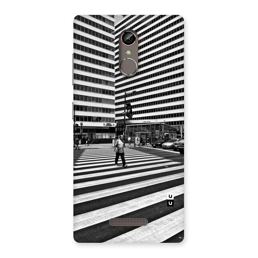 Black White Perspective Back Case for Gionee S6s