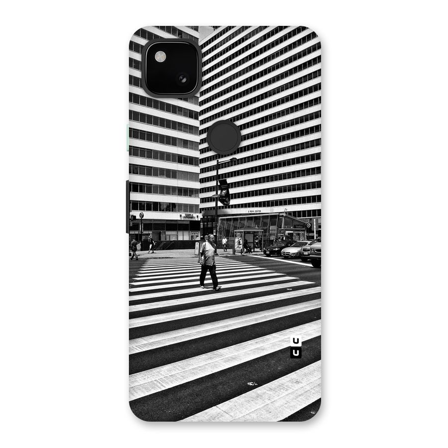 Black White Perspective Back Case for Google Pixel 4a