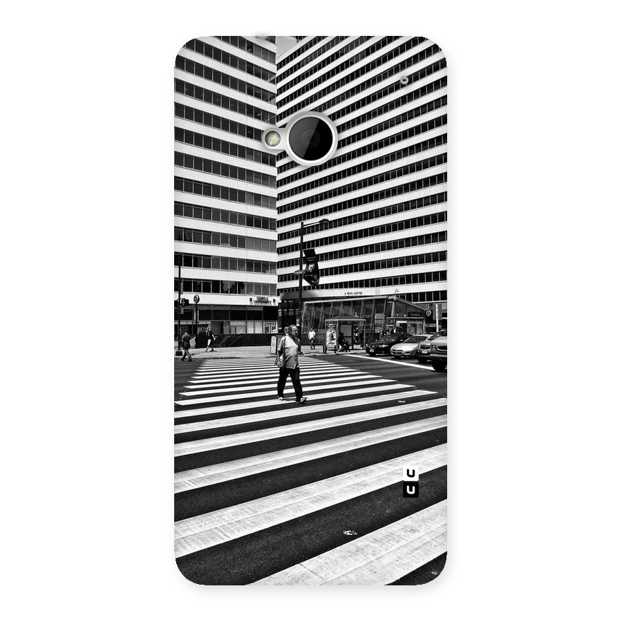 Black White Perspective Back Case for HTC One M7