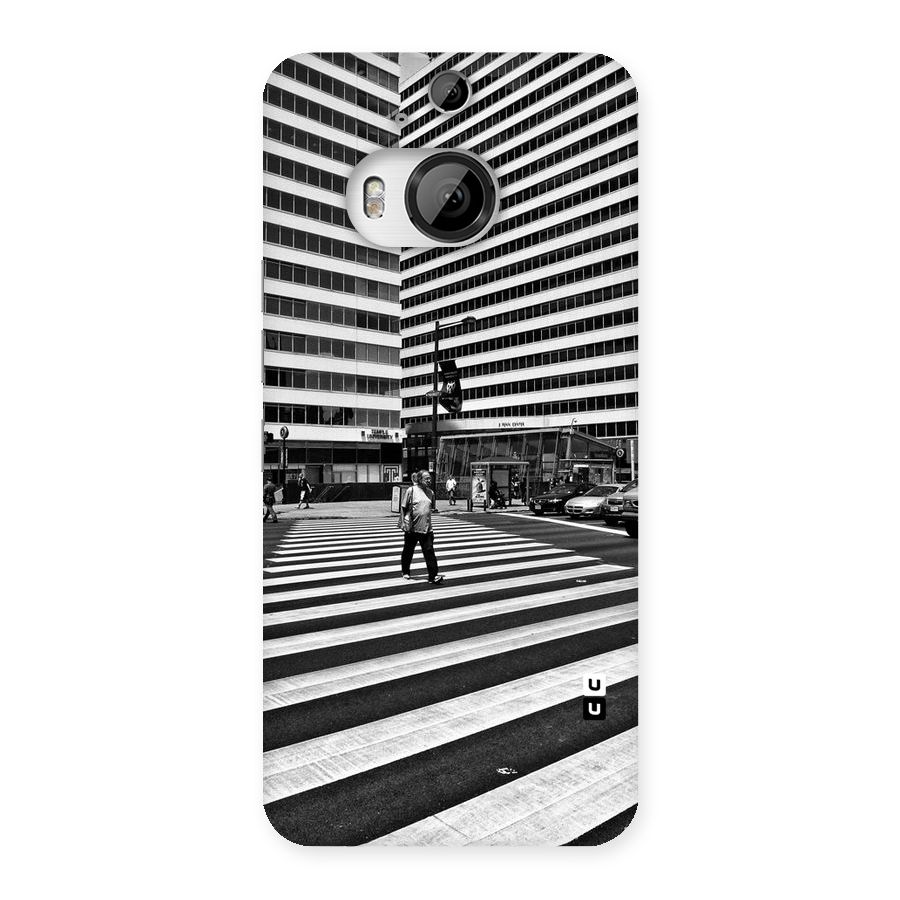 Black White Perspective Back Case for HTC One M9 Plus