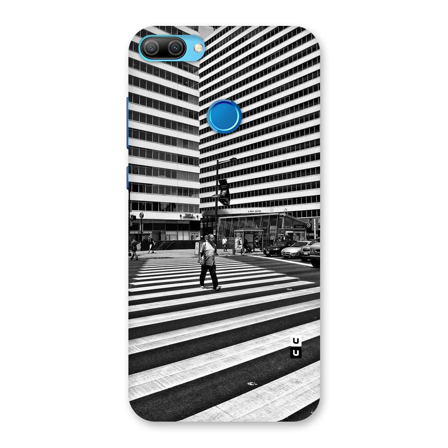 Black White Perspective Back Case for Honor 9N