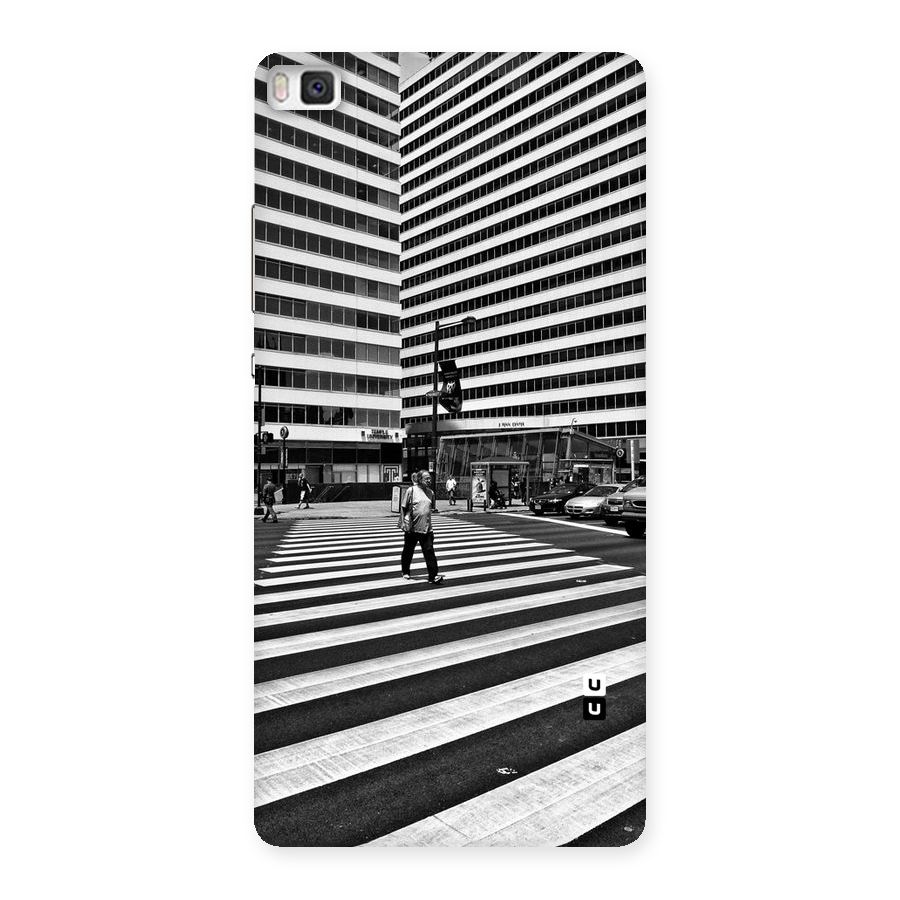 Black White Perspective Back Case for Huawei P8