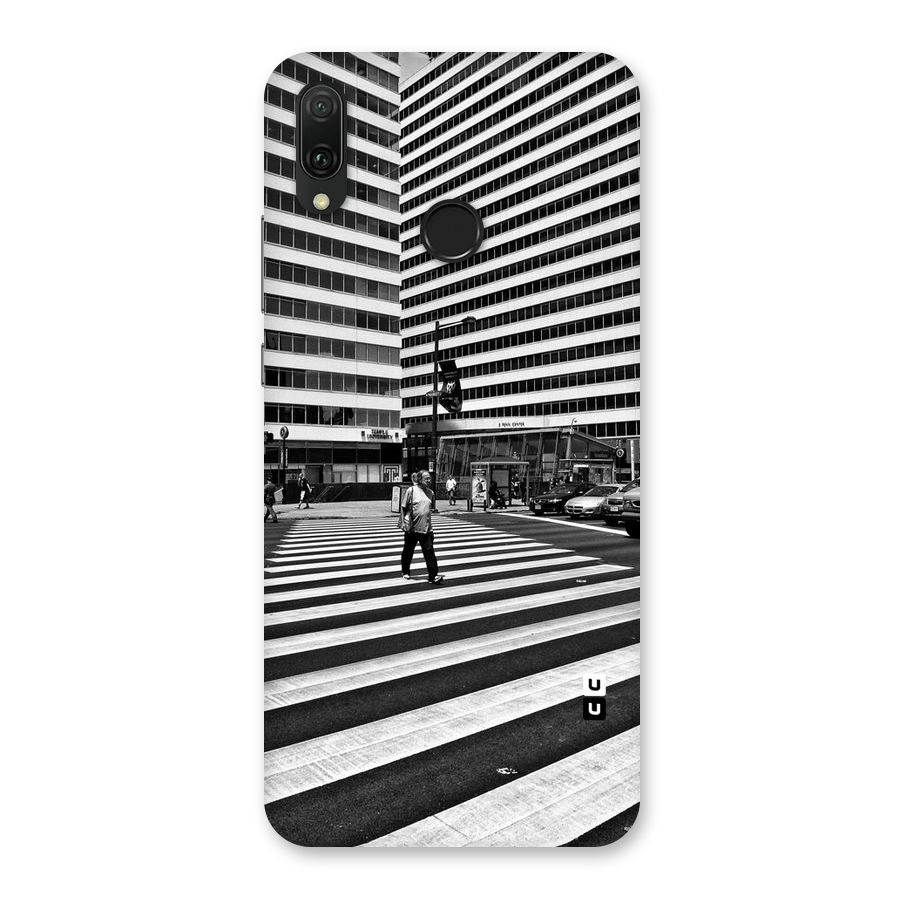 Black White Perspective Back Case for Huawei Y9 (2019)