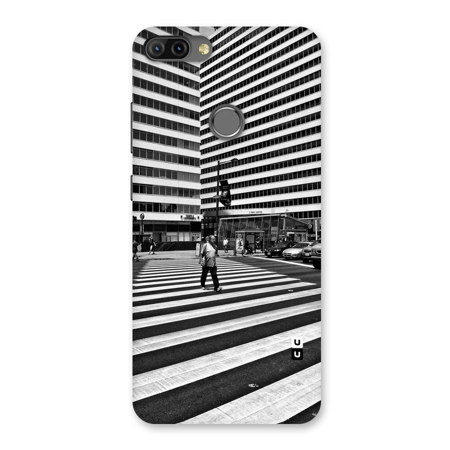 Black White Perspective Back Case for Infinix Hot 6 Pro
