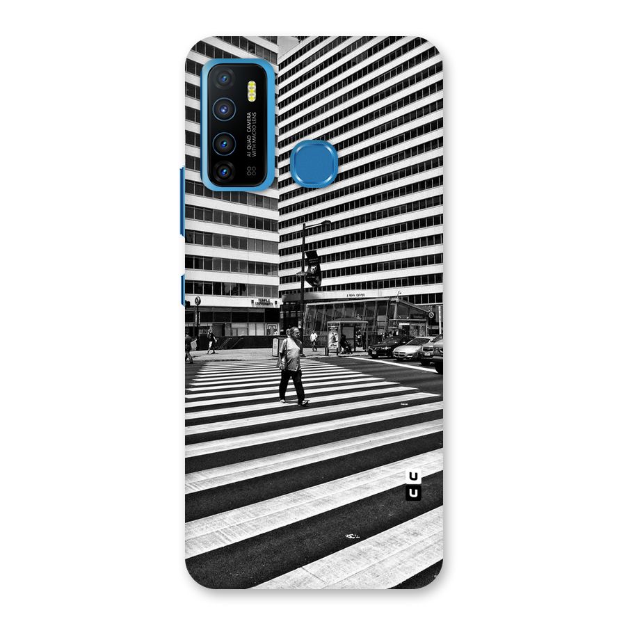 Black White Perspective Back Case for Infinix Hot 9