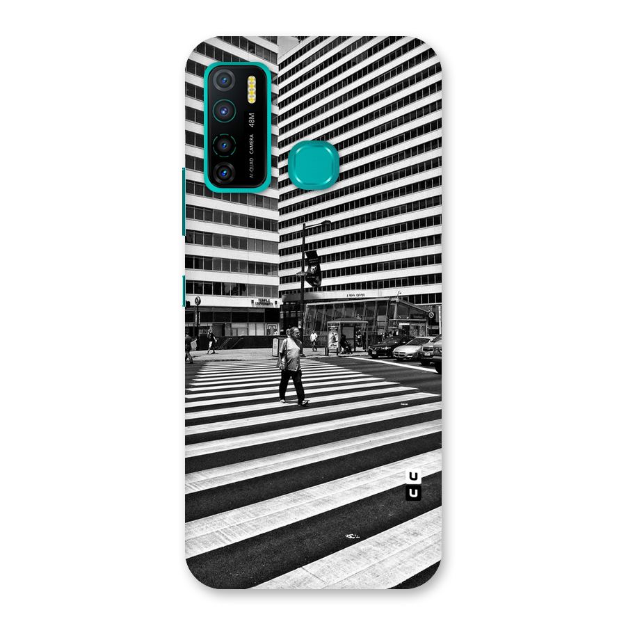Black White Perspective Back Case for Infinix Hot 9 Pro
