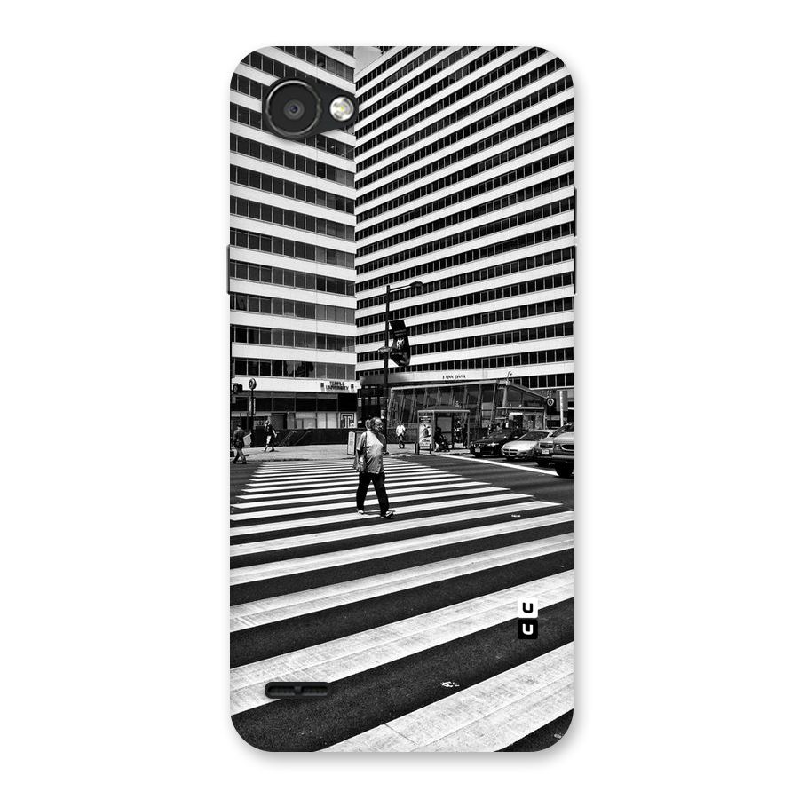 Black White Perspective Back Case for LG Q6