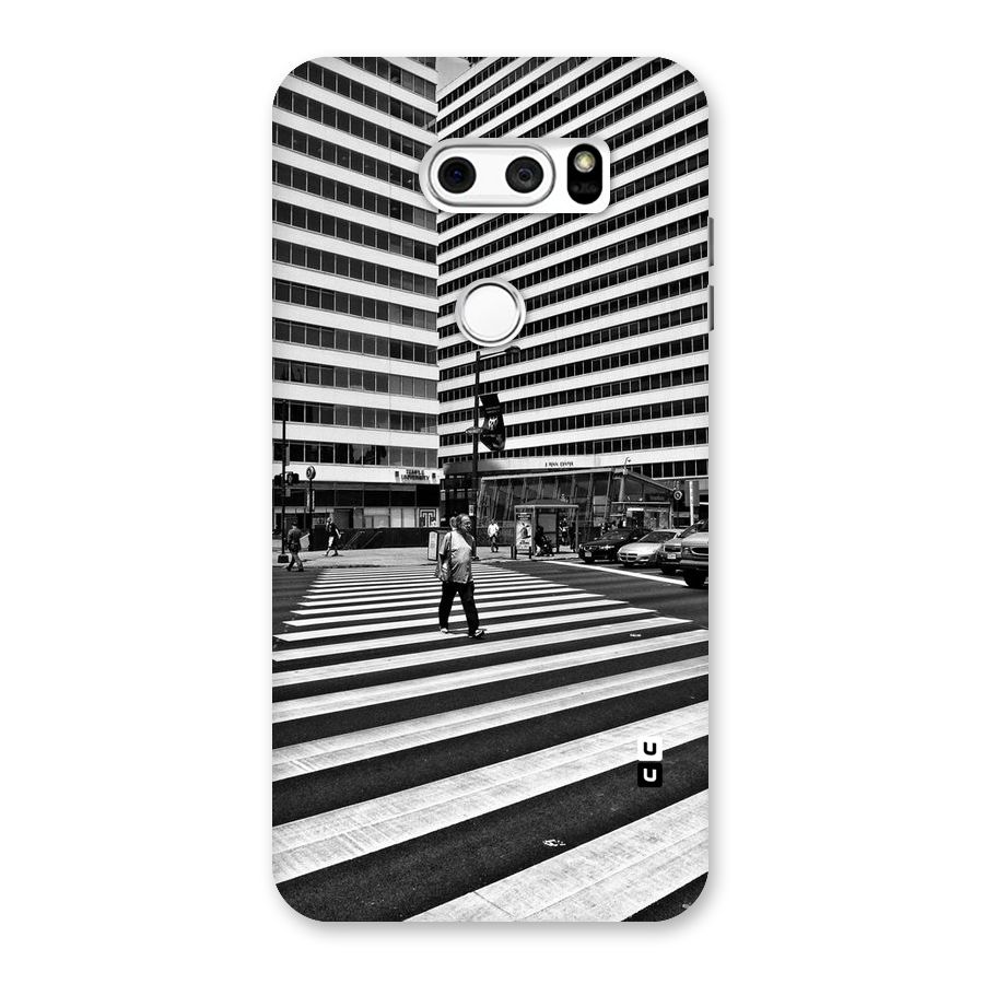 Black White Perspective Back Case for LG V30
