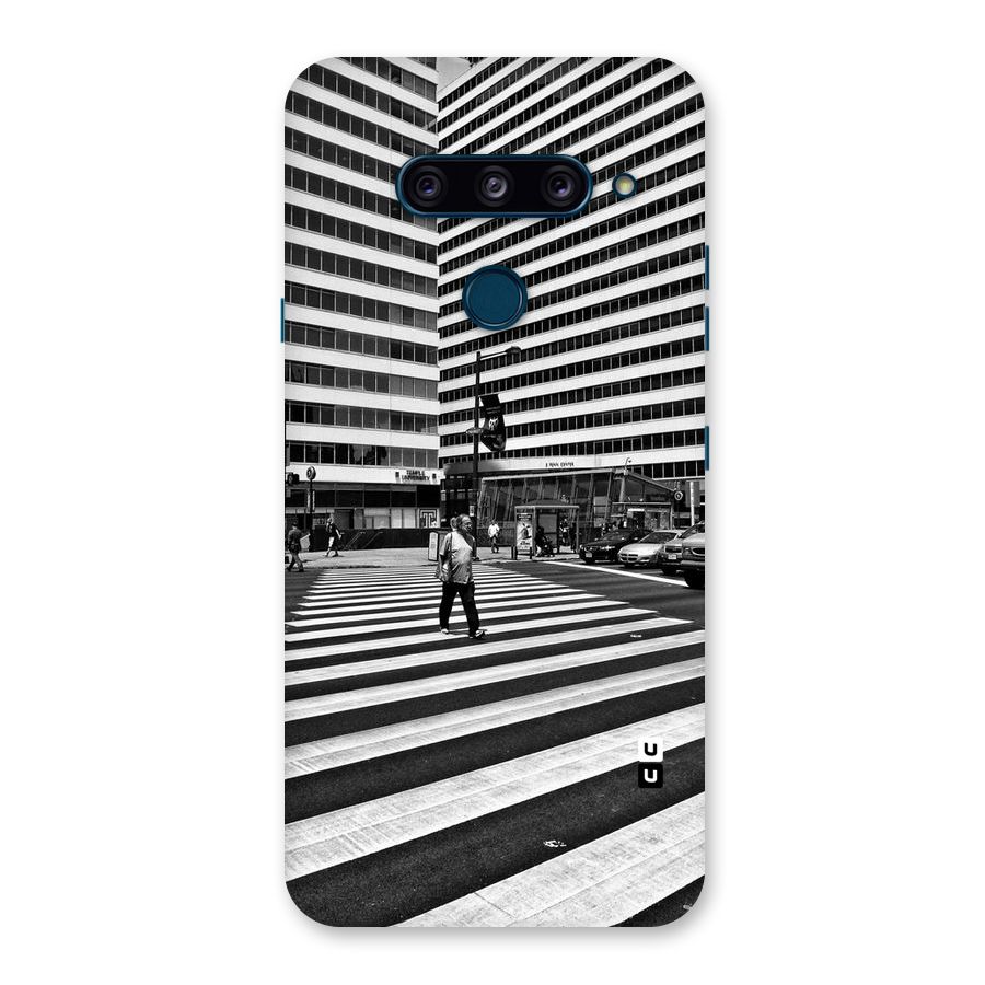 Black White Perspective Back Case for LG  V40 ThinQ