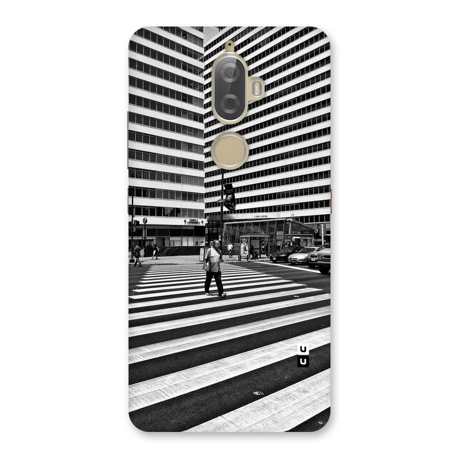 Black White Perspective Back Case for Lenovo K8 Plus