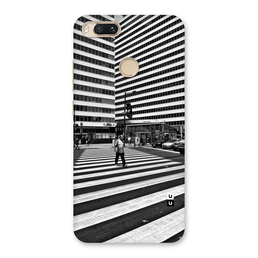 Black White Perspective Back Case for Mi A1