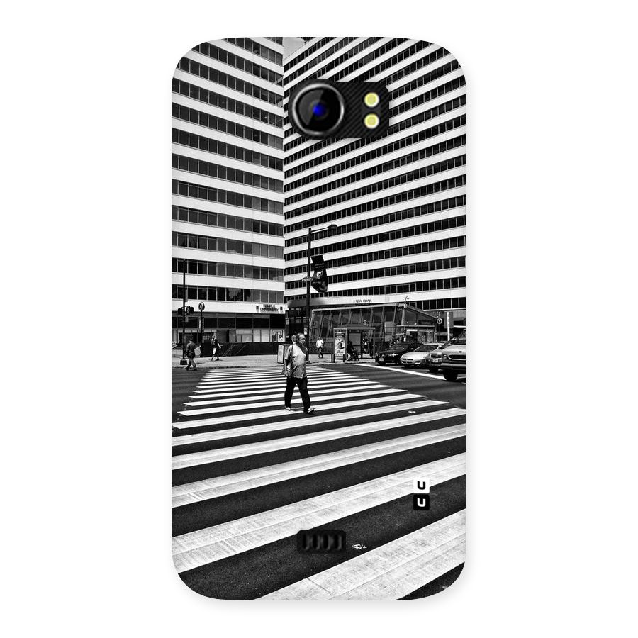 Black White Perspective Back Case for Micromax Canvas 2 A110
