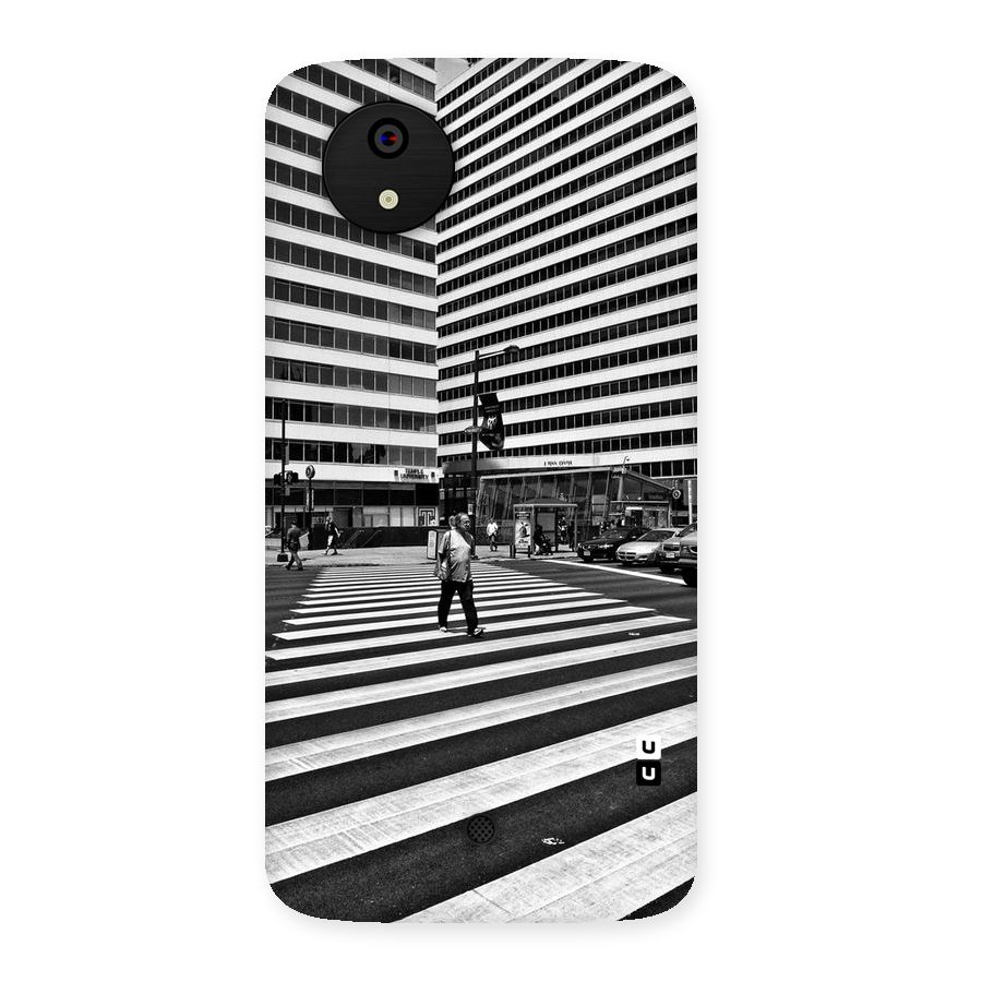 Black White Perspective Back Case for Micromax Canvas A1