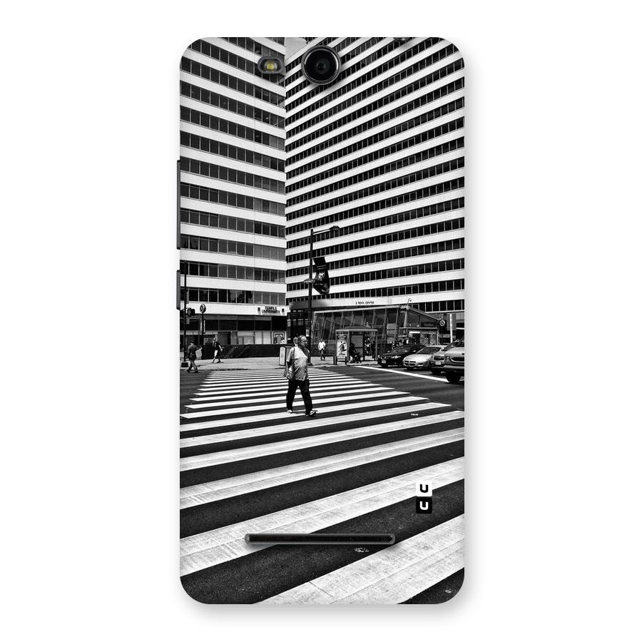 Black White Perspective Back Case for Micromax Canvas Juice 3 Q392
