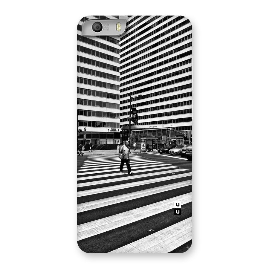 Black White Perspective Back Case for Micromax Canvas Knight 2