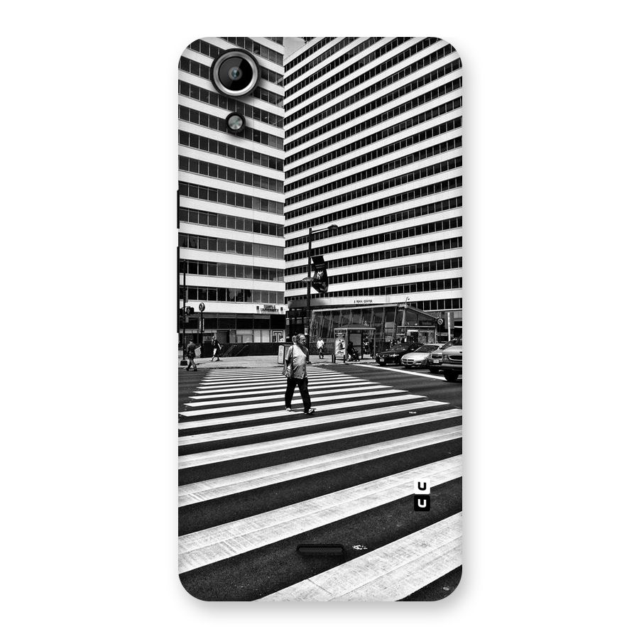 Black White Perspective Back Case for Micromax Canvas Selfie Lens Q345