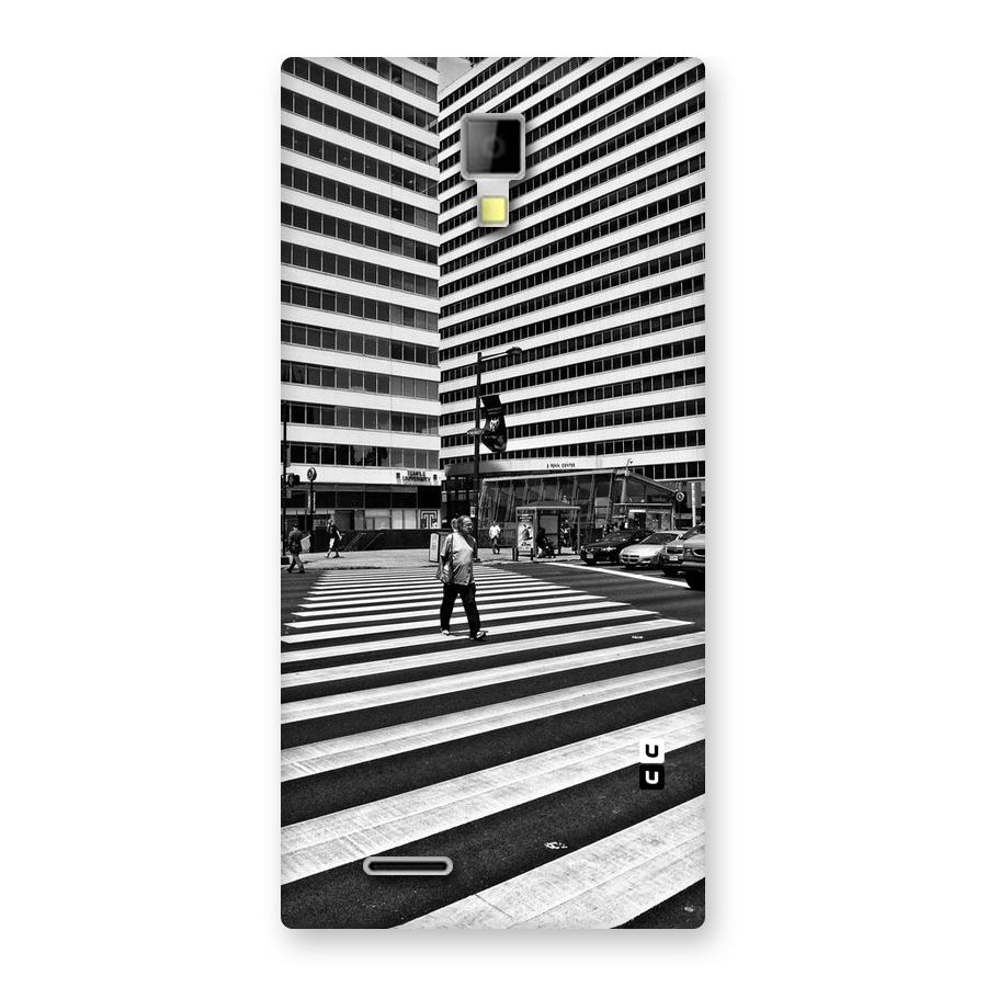Black White Perspective Back Case for Micromax Canvas Xpress A99