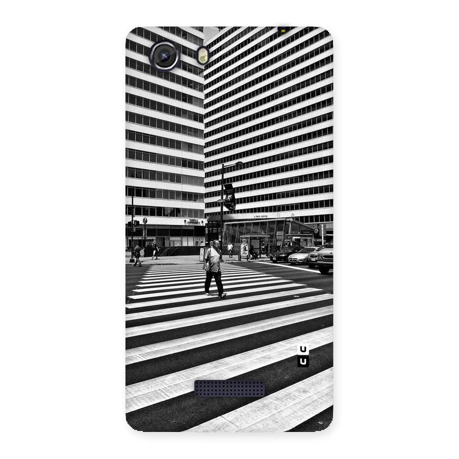 Black White Perspective Back Case for Micromax Unite 3