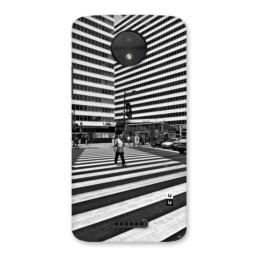 Black White Perspective Back Case for Moto C