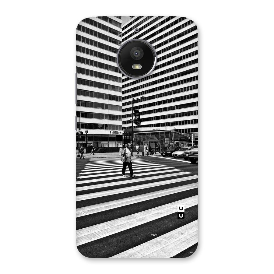 Black White Perspective Back Case for Moto E4 Plus
