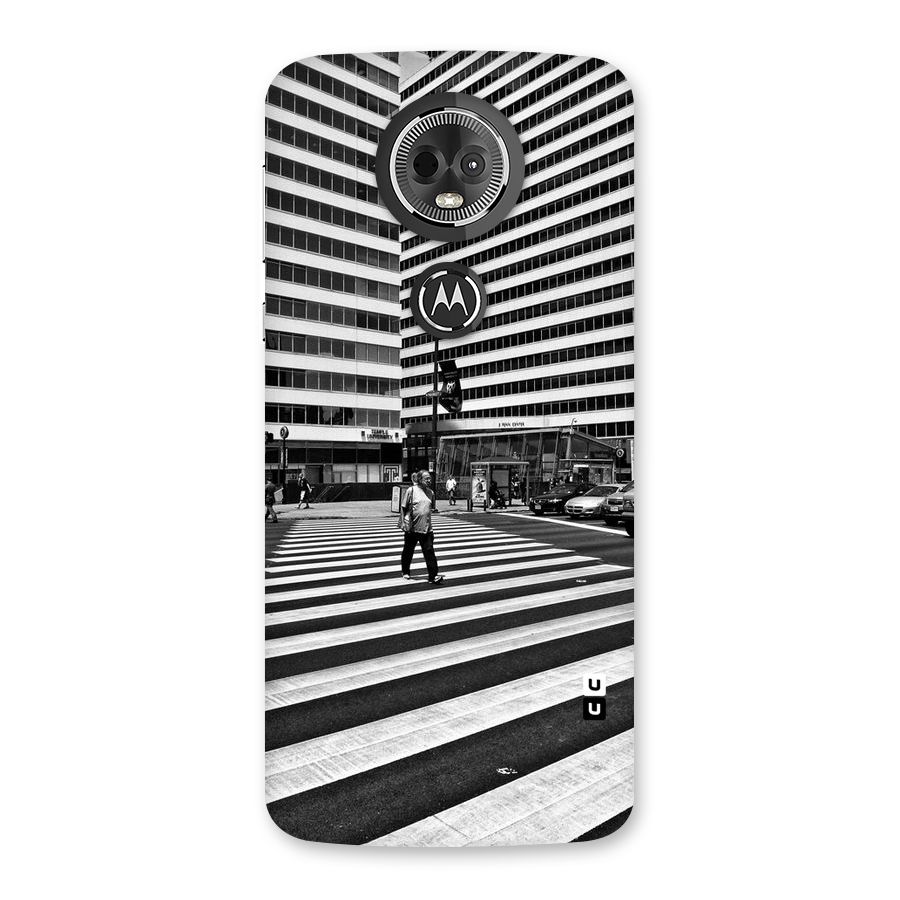 Black White Perspective Back Case for Moto E5 Plus