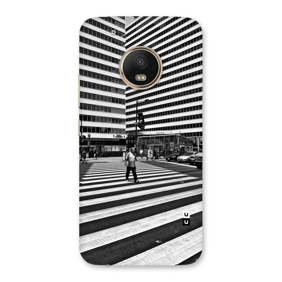 Black White Perspective Back Case for Moto G5 Plus