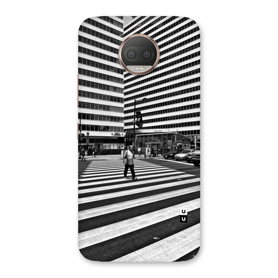 Black White Perspective Back Case for Moto G5s Plus
