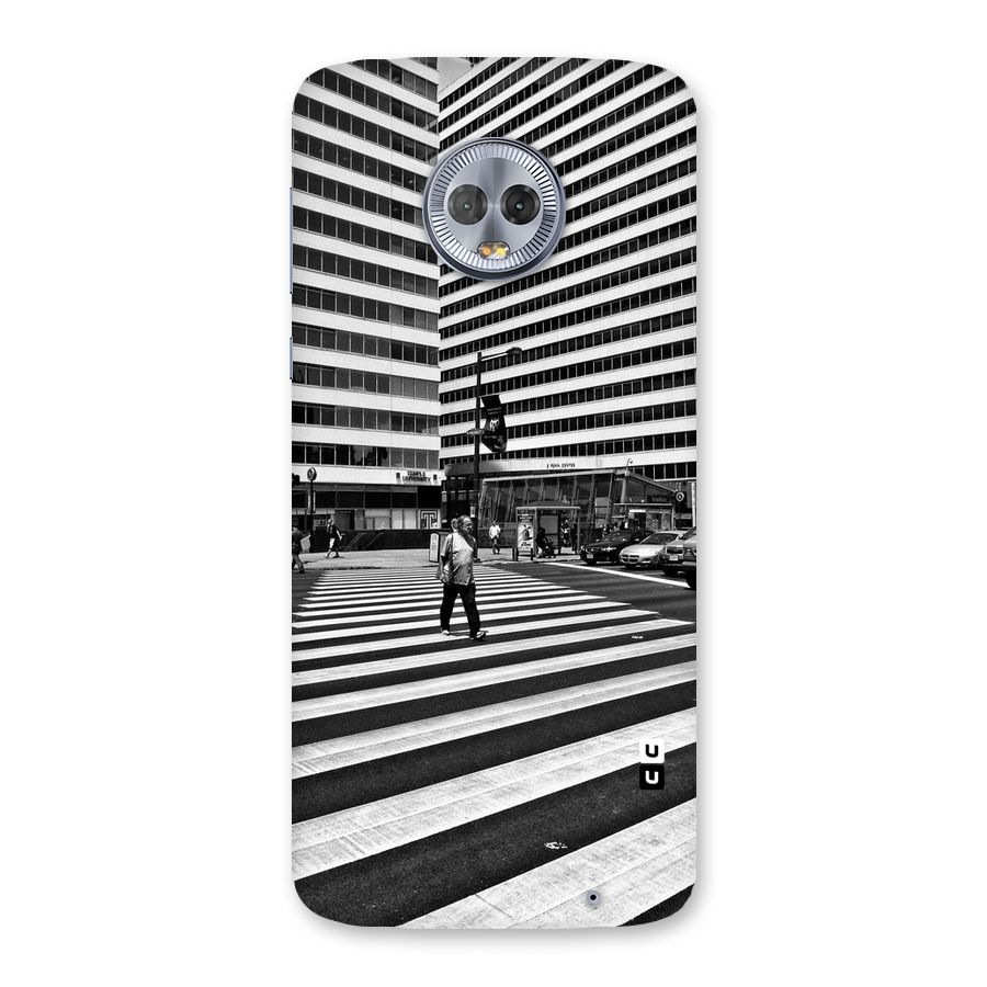 Black White Perspective Back Case for Moto G6 Plus