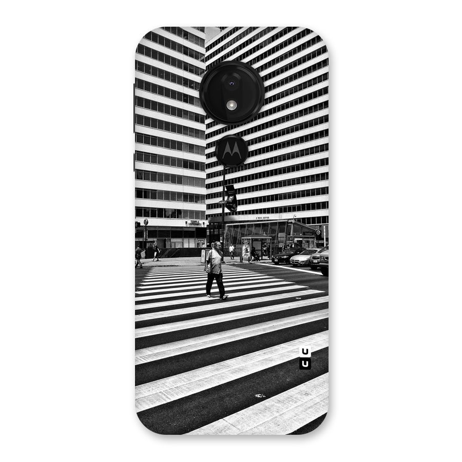 Black White Perspective Back Case for Moto G7 Power