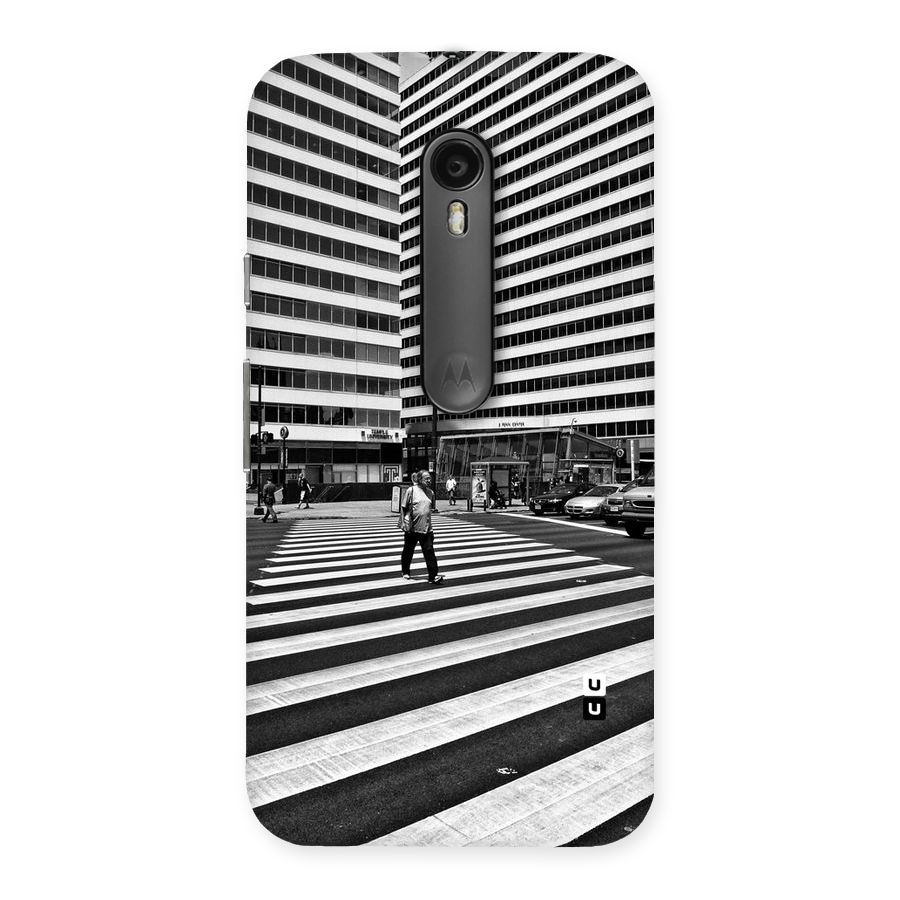 Black White Perspective Back Case for Moto G Turbo