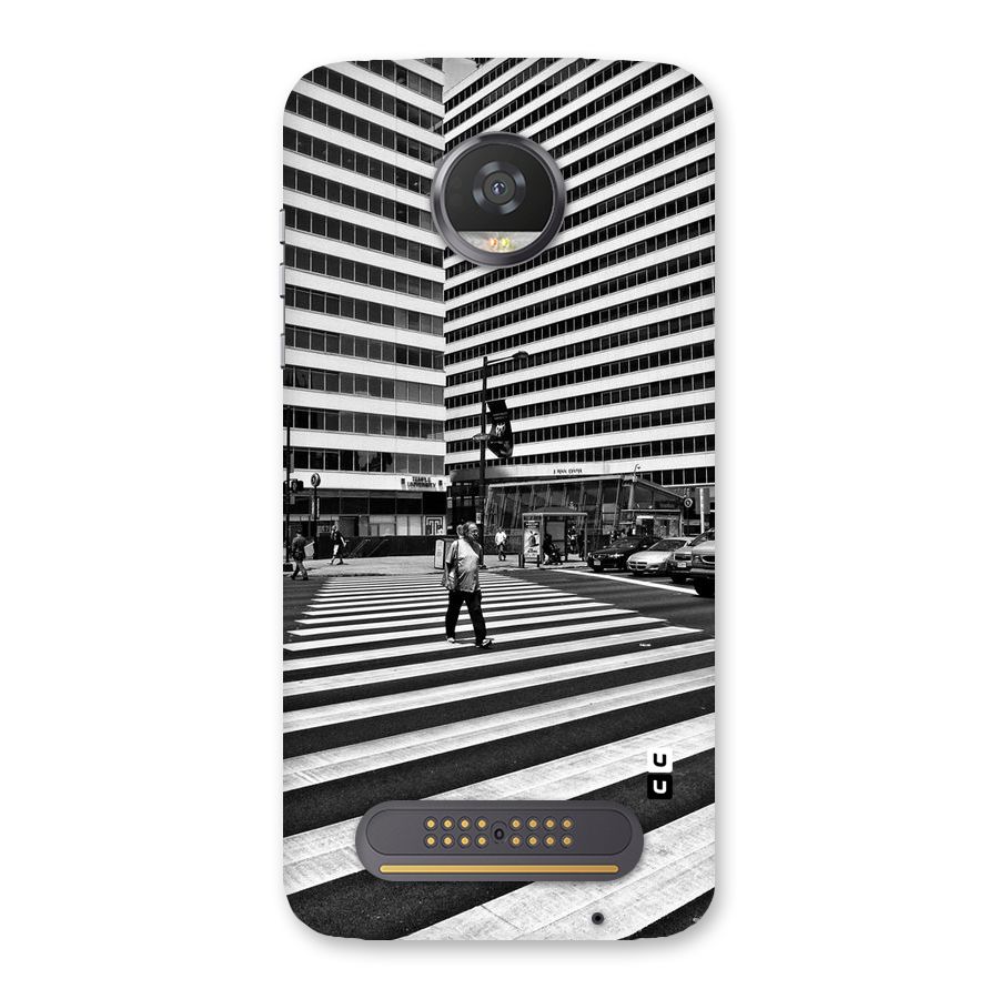 Black White Perspective Back Case for Moto Z2 Play