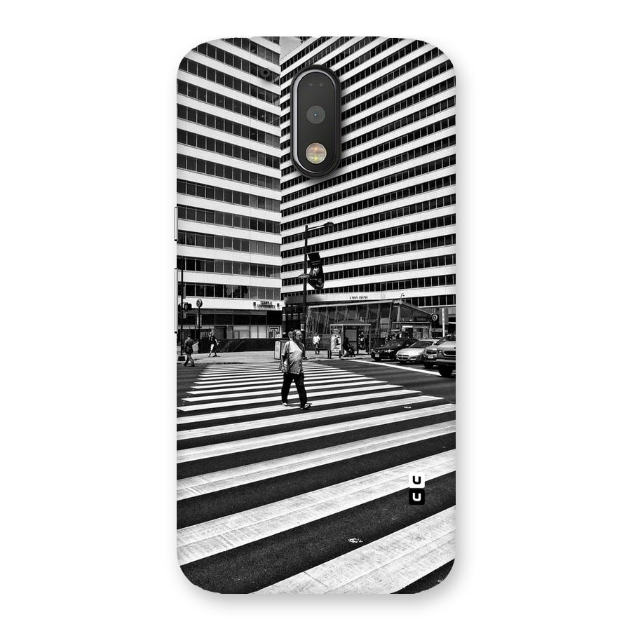 Black White Perspective Back Case for Motorola Moto G4 Plus