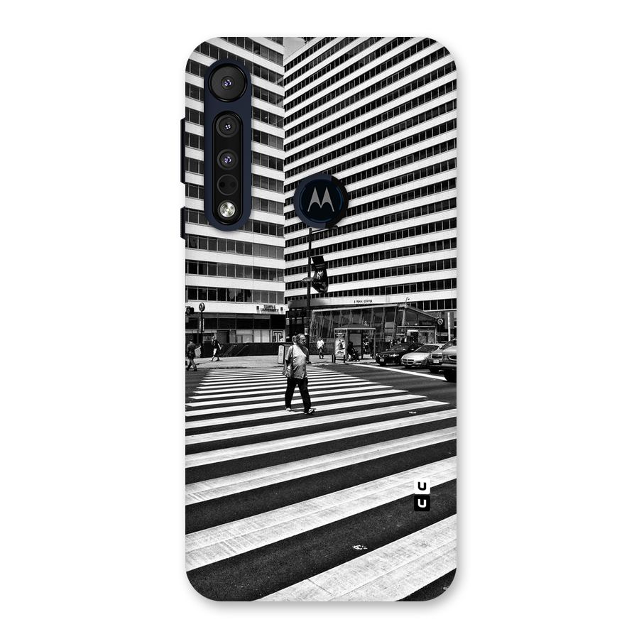 Black White Perspective Back Case for Motorola One Macro