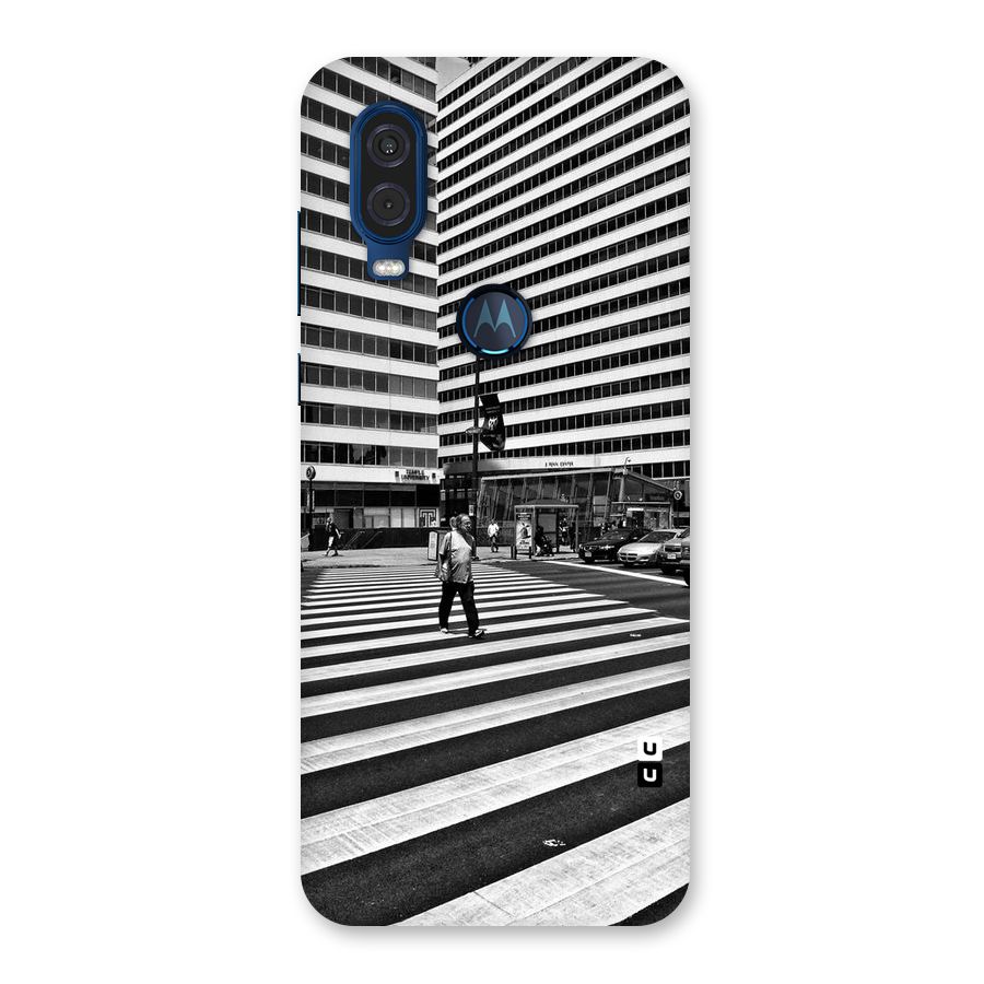 Black White Perspective Back Case for Motorola One Vision