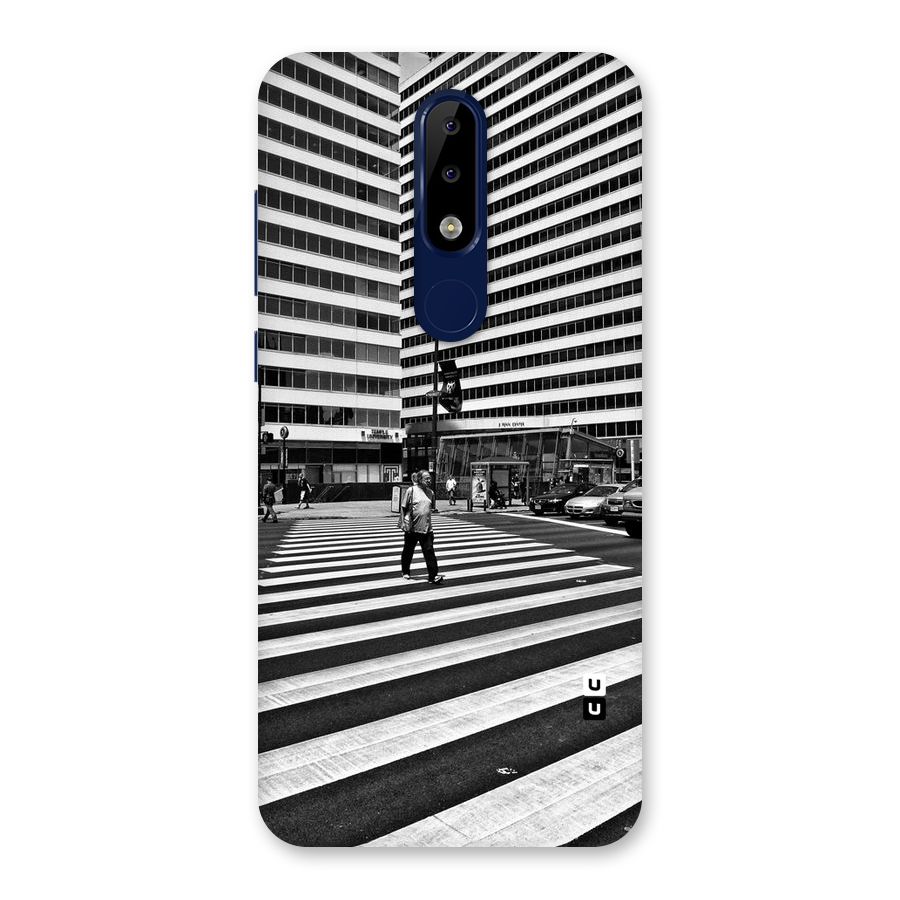 Black White Perspective Back Case for Nokia 5.1 Plus
