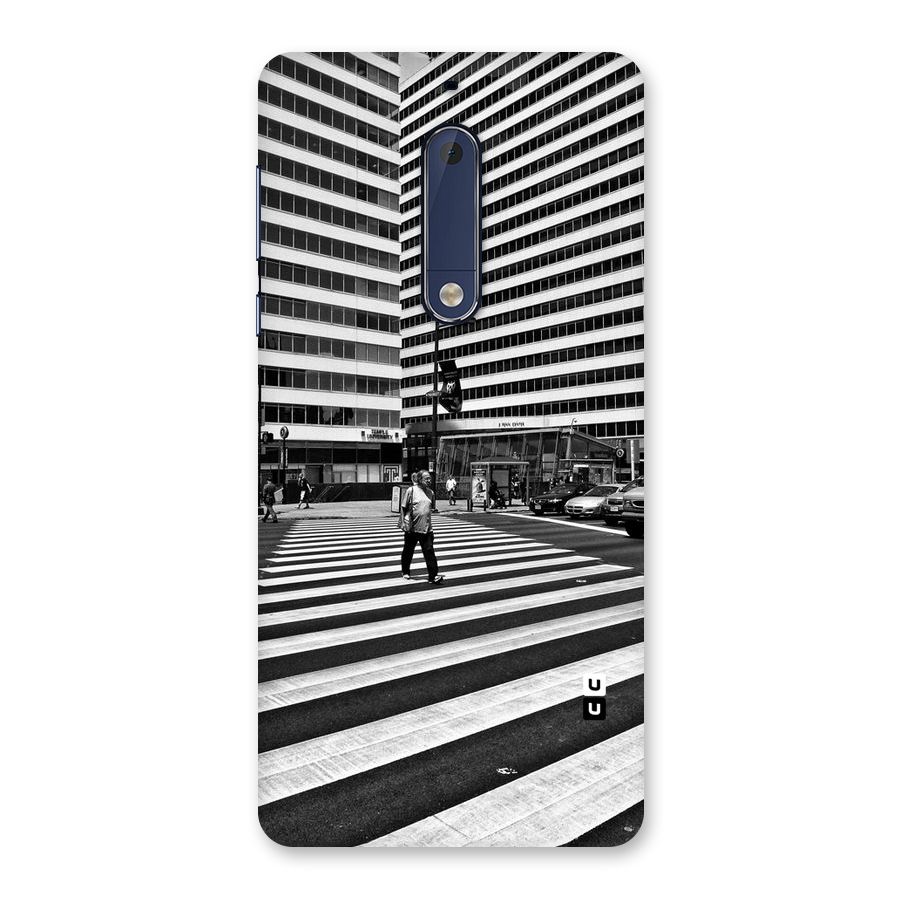 Black White Perspective Back Case for Nokia 5