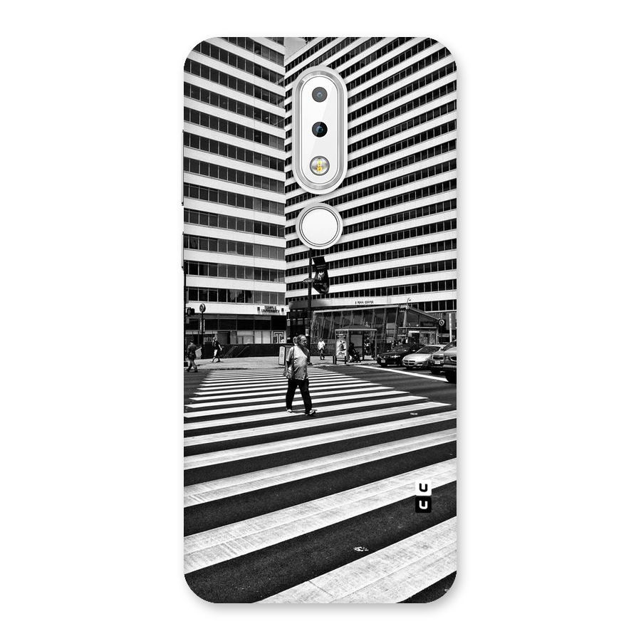 Black White Perspective Back Case for Nokia 6.1 Plus