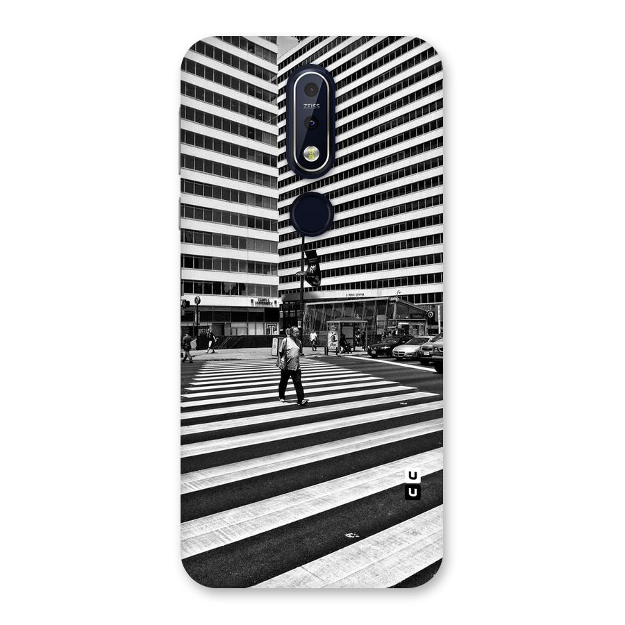 Black White Perspective Back Case for Nokia 7.1
