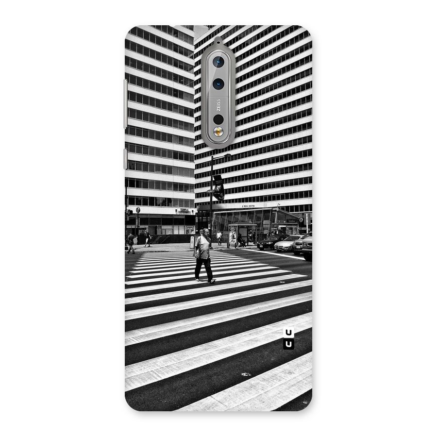 Black White Perspective Back Case for Nokia 8